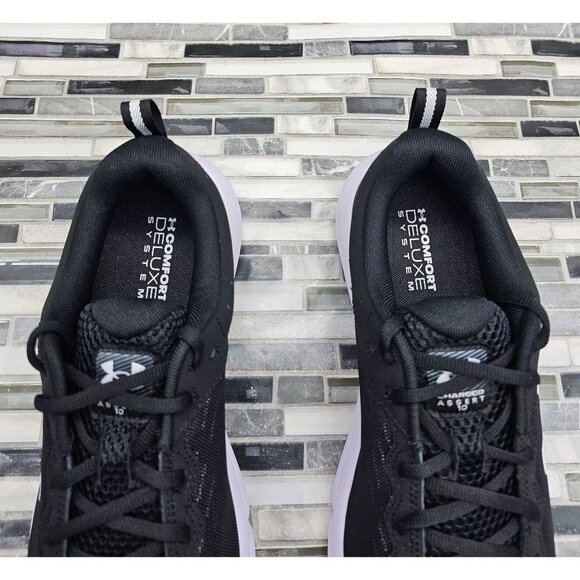 Under Armour Charged Assert 10 Black Men's Running Shoes Size 11 4E - Picture 7 of 11